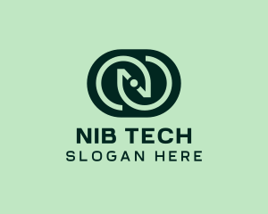 Green Tech Letter N  logo design