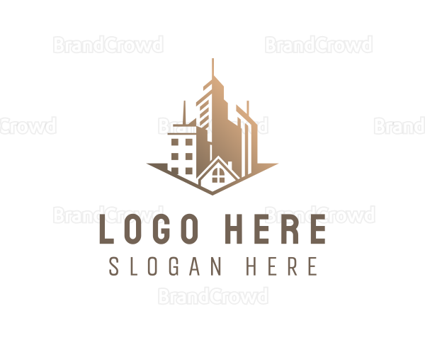 Real Estate Skyscraper House Logo