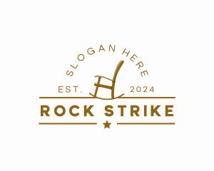 Wood Rocking Chair logo design