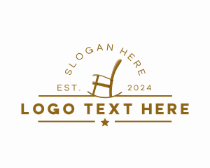 Interior - Wood Rocking Chair logo design