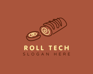 Roll - Chocolate Cake Roll logo design