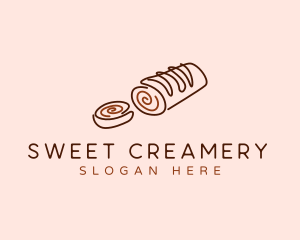 Chocolate Cake Roll logo design