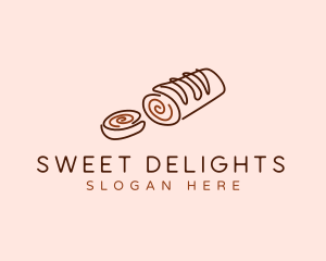 Chocolate Cake Roll logo design