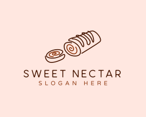 Chocolate Cake Roll logo design