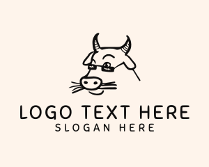 Mountain Goat - Farm Cow Shades logo design