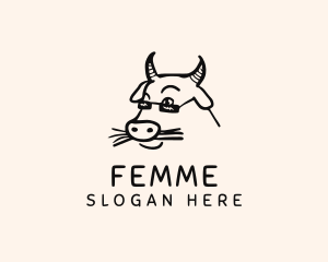 Farm Cow Shades logo design