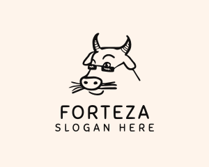 Farm Cow Shades logo design