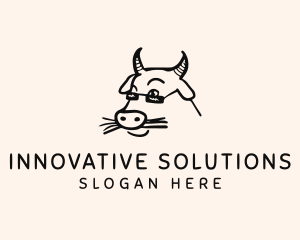 Farm Cow Shades logo design