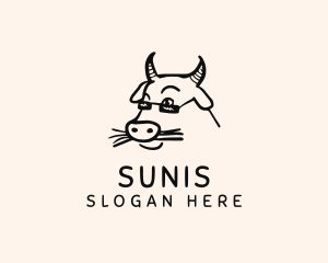 Farm Cow Shades logo design