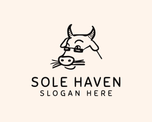 Farm Cow Shades logo design