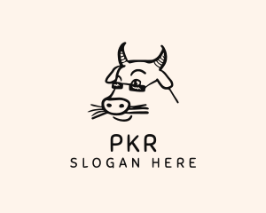 Farm Cow Shades logo design