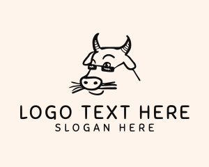Dairy - Farm Cow Shades logo design