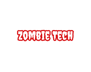 Zombie - Blood Creepy Wordmark logo design