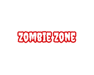 Zombie - Blood Creepy Wordmark logo design