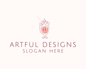 Fruit Shake Drink logo design