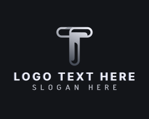 Welder - Metal Fabrication Letter T logo design