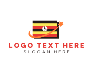 Nationalism - Uganda Country Flag logo design