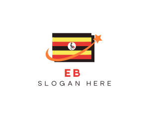 Destination - Uganda Country Flag logo design