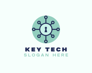 Virus Security Lock logo design