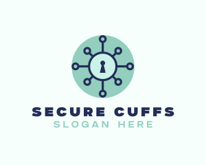 Virus Security Lock logo design