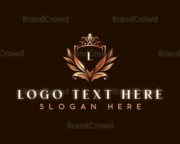 Elegant Leaves Decoration Logo