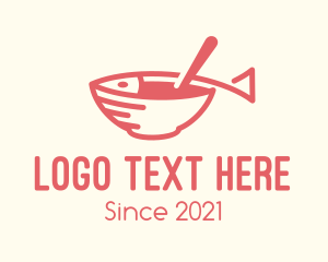 Noodle - Fish Soup Bowl logo design