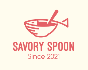 Soup - Fish Soup Bowl logo design