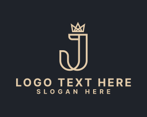 Vip - Luxurious Letter J Crown logo design