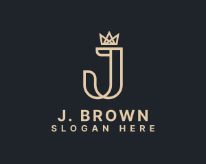 Luxurious Letter J Crown logo design