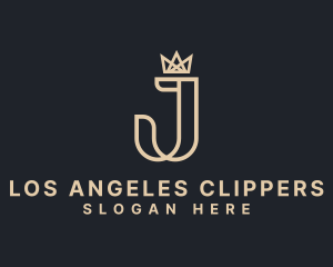 Luxurious Letter J Crown logo design