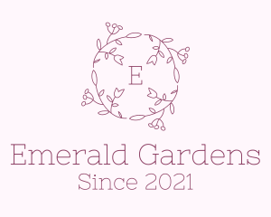 Decorative Tulip Wreath logo design