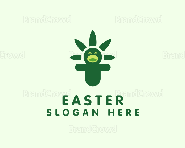 Jolly Cannabis Person Logo