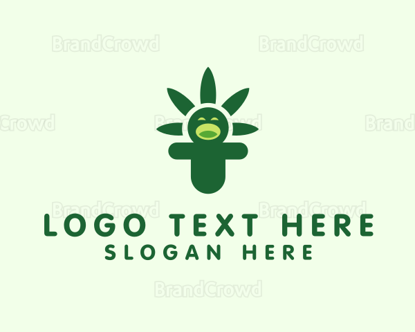 Jolly Cannabis Person Logo