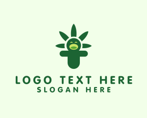 Cbd - Jolly Cannabis Person logo design
