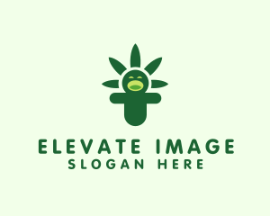 Jolly Cannabis Person logo design