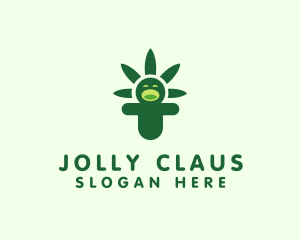 Jolly Cannabis Person logo design