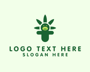 Oil - Jolly Cannabis Person logo design