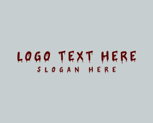 Thriller - Grunge Horror Paint Drip logo design