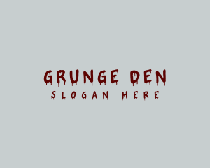 Grunge Horror Paint Drip logo design