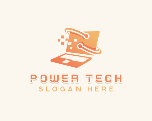 Elearning - Laptop Computer Technician logo design