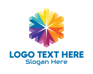 3D Colorful Hexagon Cursors Logo