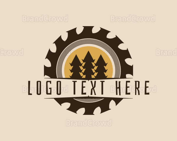 Carpentry Forest Tree Logo