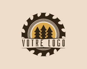 Carpentry Forest Tree Logo