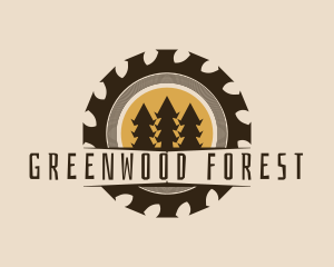 Carpentry Forest Tree logo design