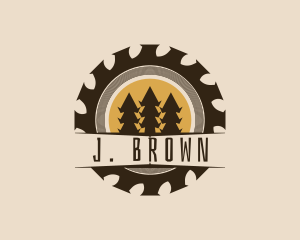 Woodworker - Carpentry Forest Tree logo design