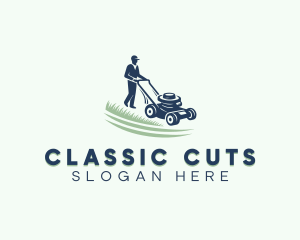 Gardener Lawn Mower logo design