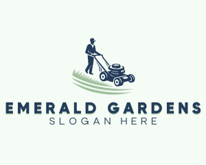 Gardener Lawn Mower logo design