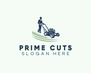 Gardener Lawn Mower logo design