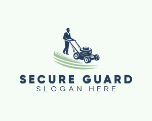 Guy - Gardener Lawn Mower logo design