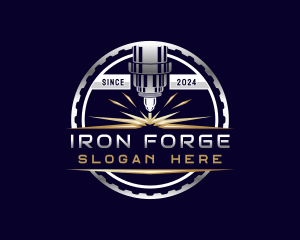 Ironwork Laser Gear logo design